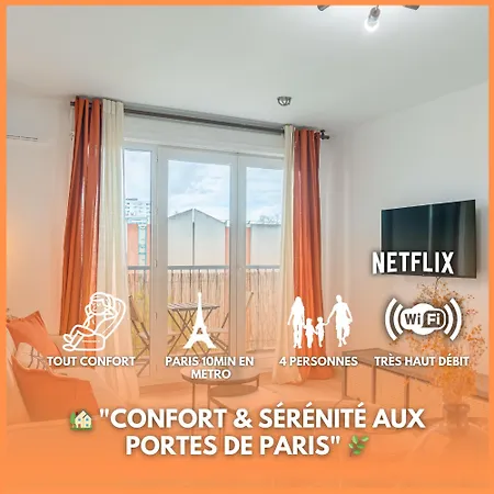 Les Ailes Du Vent - 10min Paris - Parking Apartment